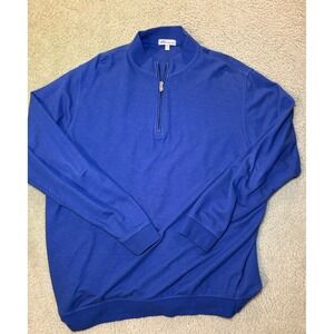 Men's Peter Millar 1/4 Blue Golf Pullover